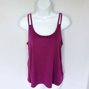 Active GO-DRY Loose Fit Strappy Athletic Tank Top Medium